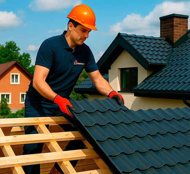 Кровля из металлочерепицы под ключ в Нижнем Новгороде