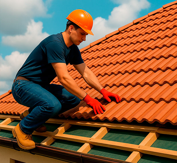 Кровля из цементно-песчаной черепицы в Нижнем Новгороде