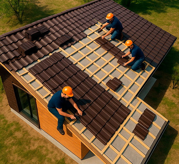 Монтаж 1-скатной крыши в Нижнем Новгороде